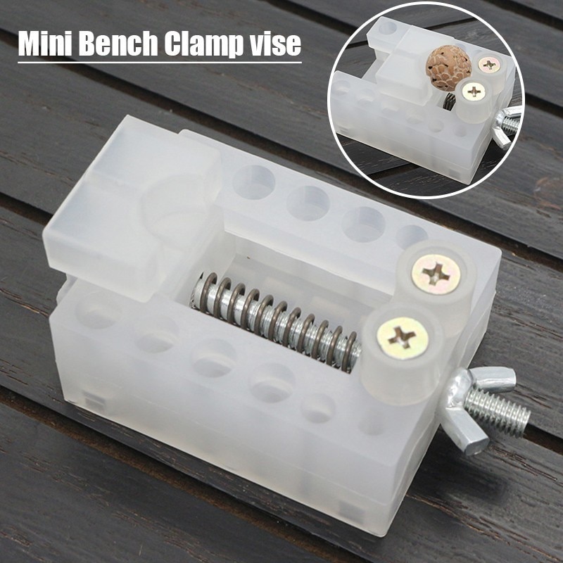 Pince à mâchoires blanche pour établi, Mini perceuse, étau de presse, Micro-étau plat 65x50x25mm pour outils à main de bricolage, 1 pièce