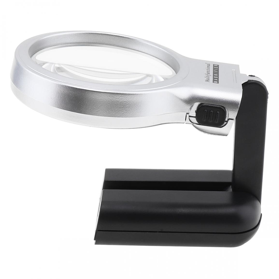 Multifunctional Desktop Handheld Magnifier Jewelry Loupe Adjustable Angle Reading Watch Repair Magnifying Glass LED Desk Lamp