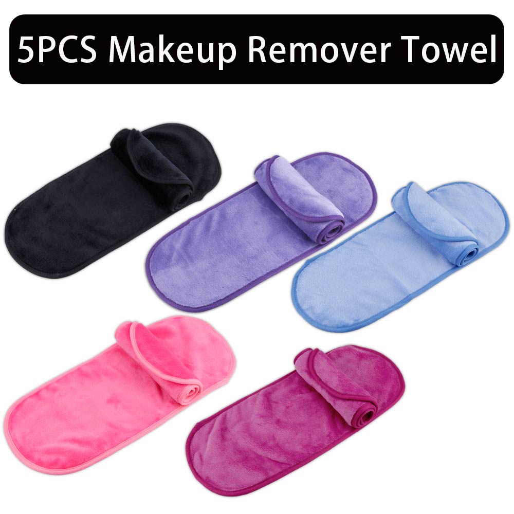 5Stck Mikrofaser machen-hoch Entferner Gesicht Handtuch Mehrweg Machen hoch Tuch Pads Frauen Gesicht Reinigung Handtuch Schönheit Hautpflege Schönheit werkzeuge: 5Stck mischen