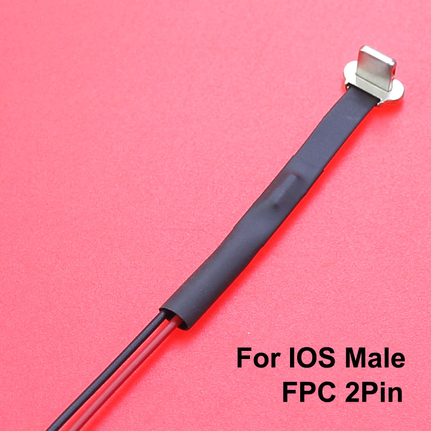 Conector Micro USB tipo C FPC 2 pines 3 pines con resistencia R1 Cable plano suave Cable de carga macho extensión de Cable de carga rápida para teléfono: Plata