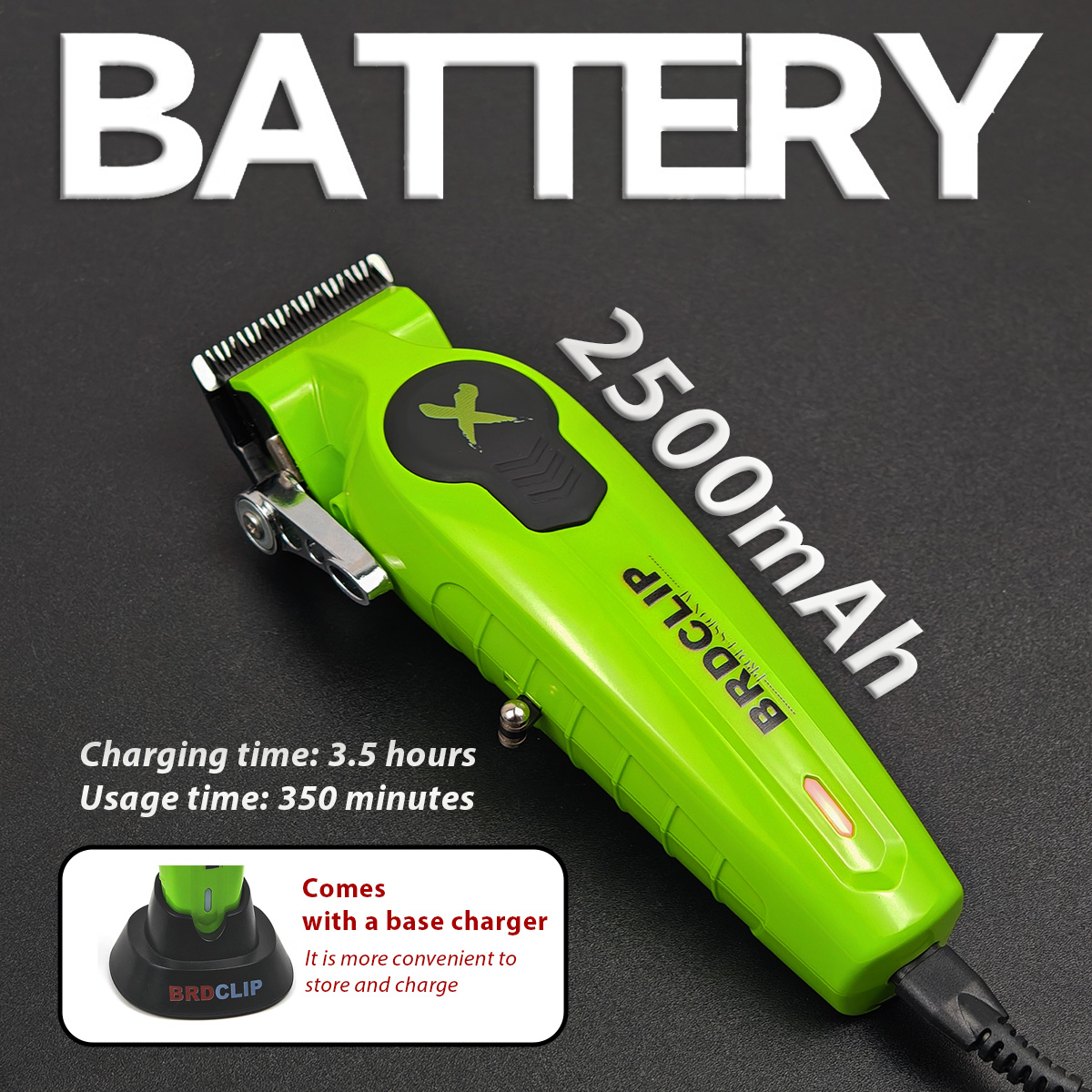 BRDCLIP FA1C NEUE 7500RPM Barber Professionelle Haarschneidemaschine Hochgeschwindigkeitsmotor 2500mAh Elektrische Trimmer DLC Klinge mit Basis