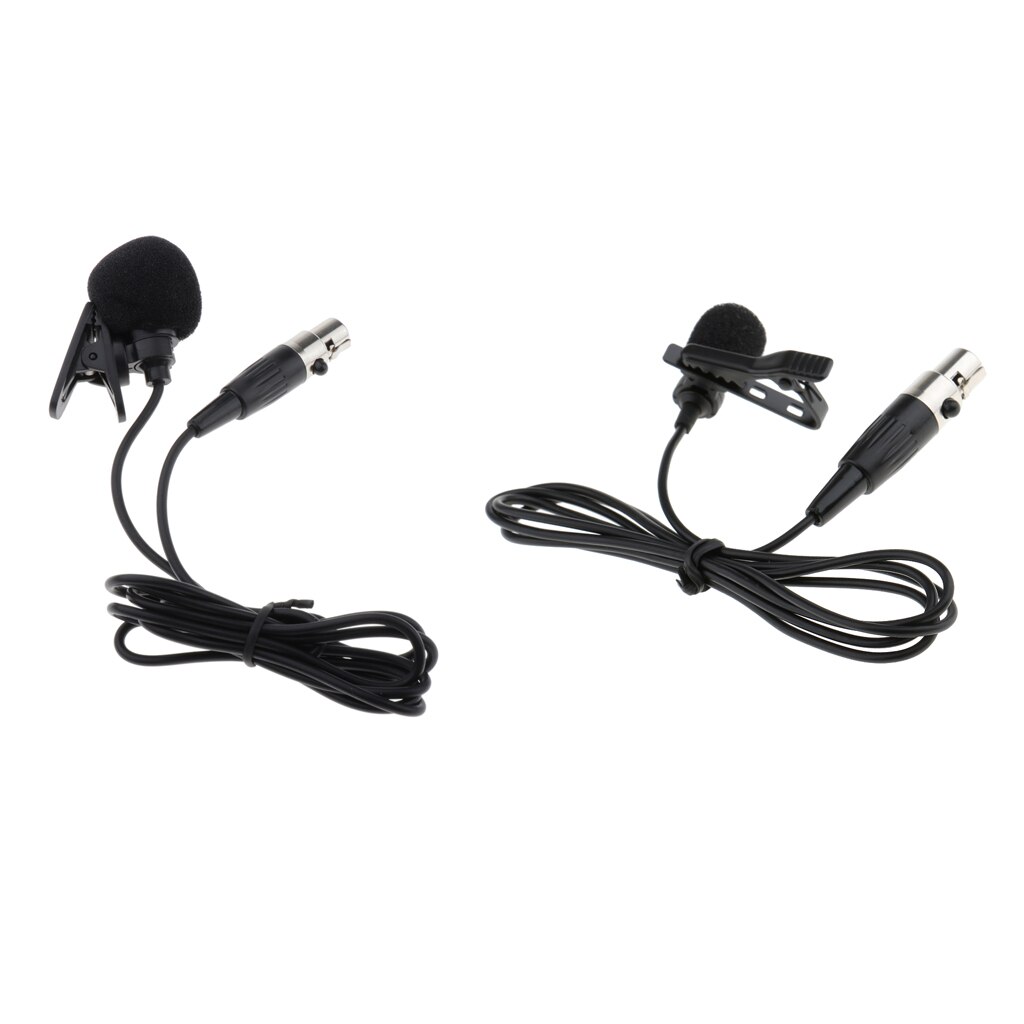 Micrófono Lavalier XLR Premium, Conector de 3 pines, Clip de plástico/Metal, 1m/pies, duradero, 1 unidad