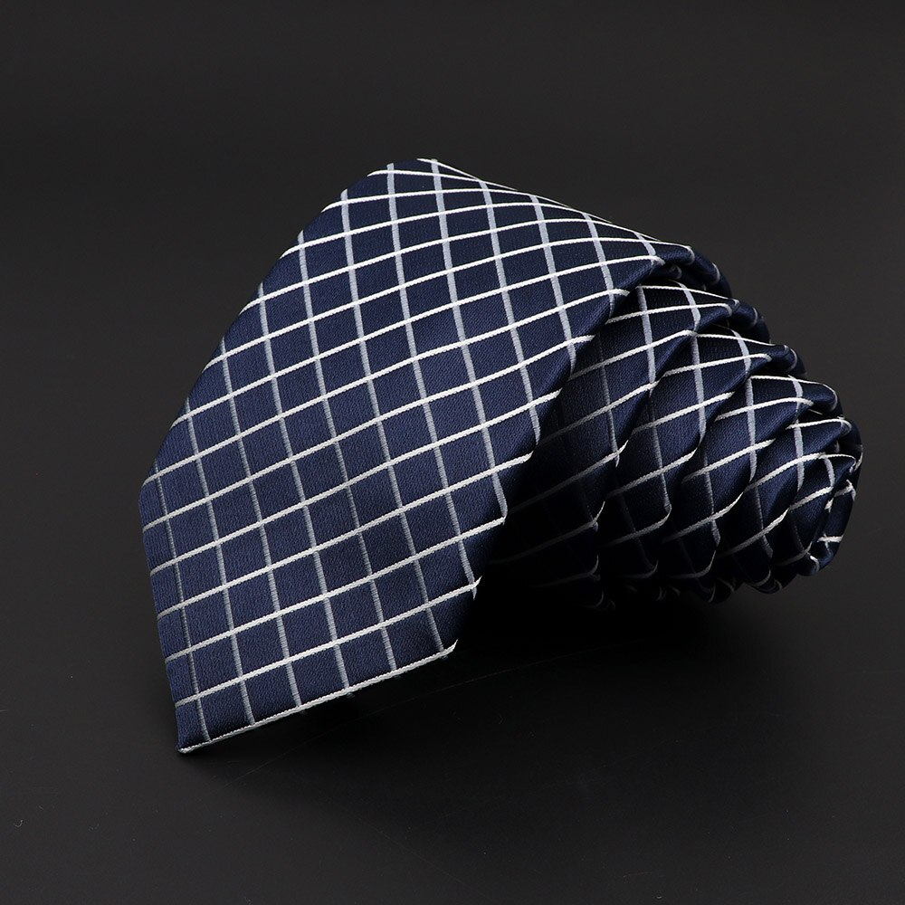 Cravatte scozzesi casuale da 7cm per uomo cravatta blu rossa attillata moda cravatta a strisce in poliestere attività commerciale camicia sottile accessori regalo Cravate: 25