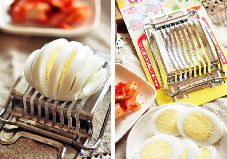 Stainless Steel Kitchen Gadgets Boiled Egg Slicer Section Cutter Mushroom Tomato Chopper Cut Egg Sectioner Cozinha Cooking Tools