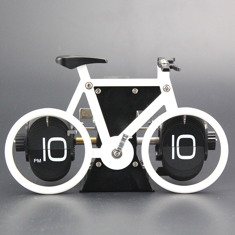 Flip Clock Bicycle Shaped Clock Table Alarm Travel Clock Home Decorative