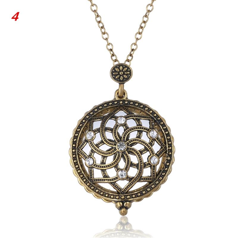 Vintage chaîne loupe collier pendentif grand-mère métal Antique loupe: 4
