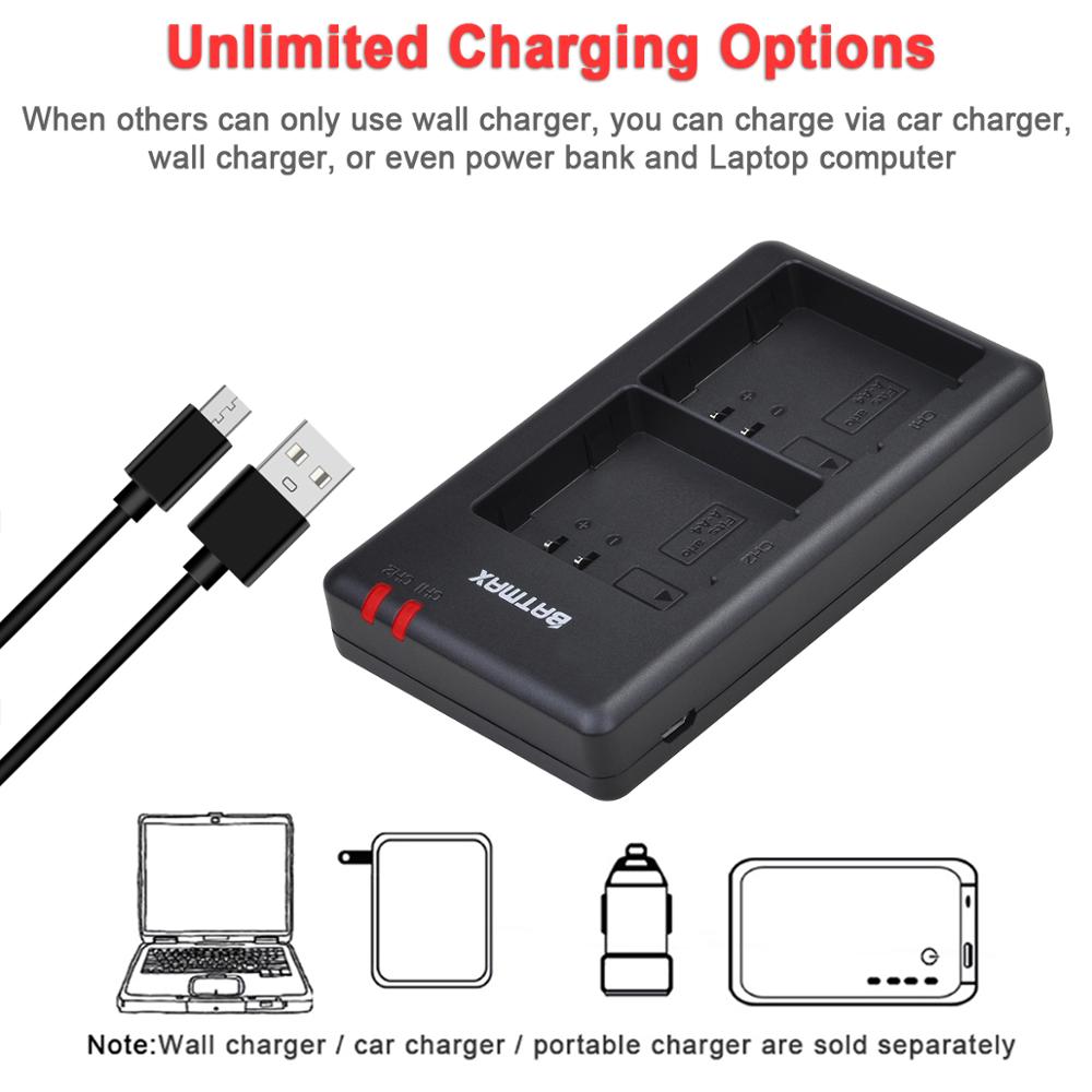 2Pcs 3,85 V 4800mAh Batterie + Dual USB Ladegerät für Arlo Ultra und Pro3 Kamera (VMA5400)