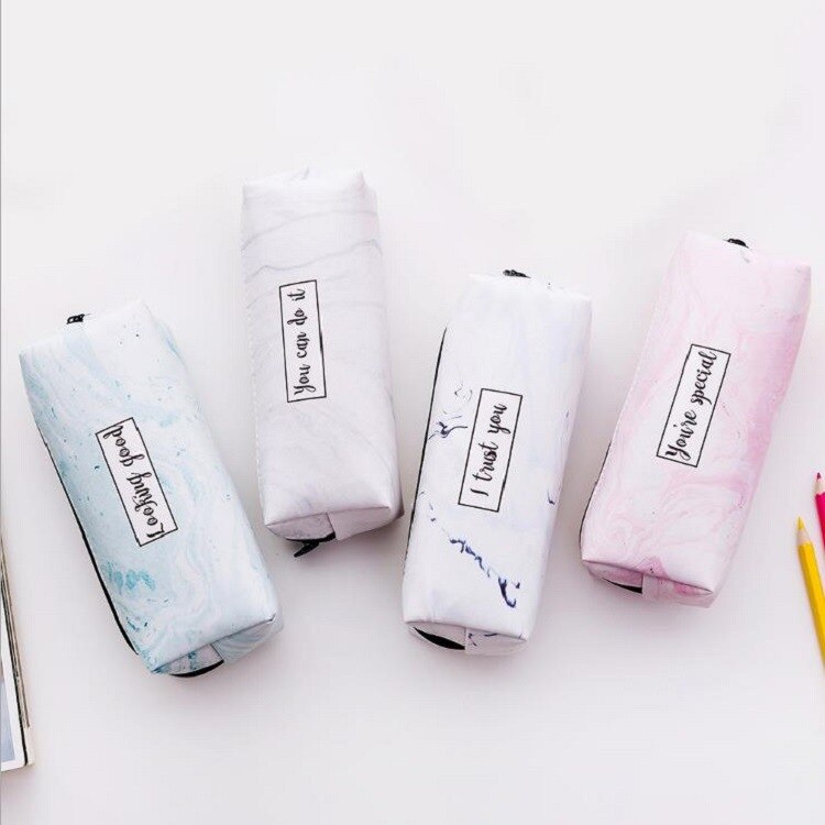 1 pièces Kawaii porte-crayon marbre étoile anis école boîte à crayons étui à crayons sac à crayons fournitures scolaires papeterie