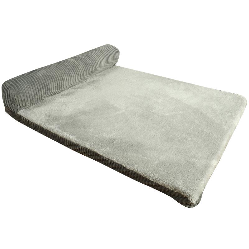 Hond Bed Zachte Kussen L Vormige Vierkante Kussen Machine Wasbare Hoes En Afneembare Mat Kat Huis Voor Puppy Medium grote Hond: gray-1side / 70X50X15cm