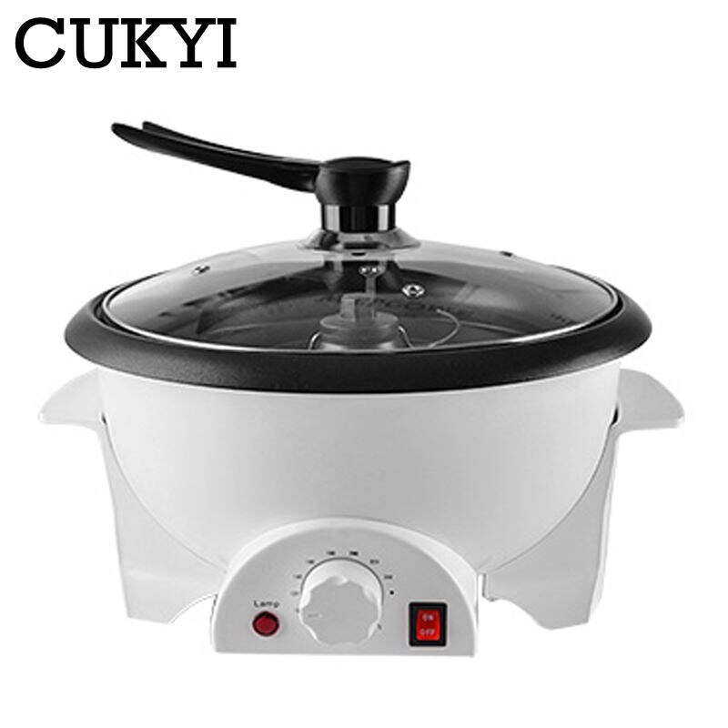 CUKYI-tostador eléctrico de granos de café, herramientas para hornear cacahuetes, máquina para asar palomitas de maíz, secador de granos, recubrimiento antiadherente, 110V/220V