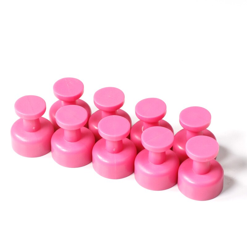 9 uds. De imanes de neodimio fuertes, chinchetas coloridas para nevera, pizarra para puerta, tablones de anuncios, archivos de fotos de oficina: pink