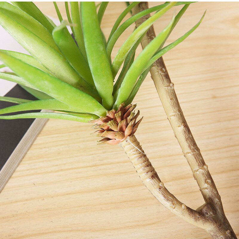 Simulation Big sword Leaf 2 Heads Real touch Artificial plant pastoral style Wedding decoration for home party