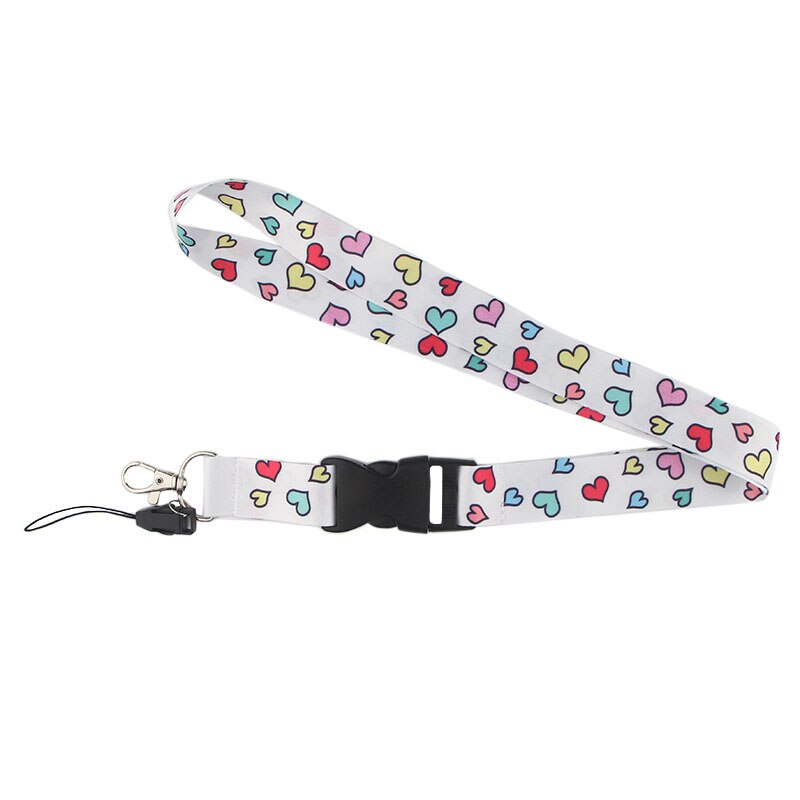 CA235 petit amour mignon longes pour porte-clés carte d'identité passe téléphone portable USB porte-Badge accrocher corde Lariat lanière 1 pièces