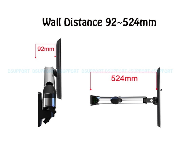 NB F500 Gas Spring 50-60 inch LED TV Wall Mount Monitor Holder Ergonomical Mount Loading 14-23kgs Max.VESA 400*400mm