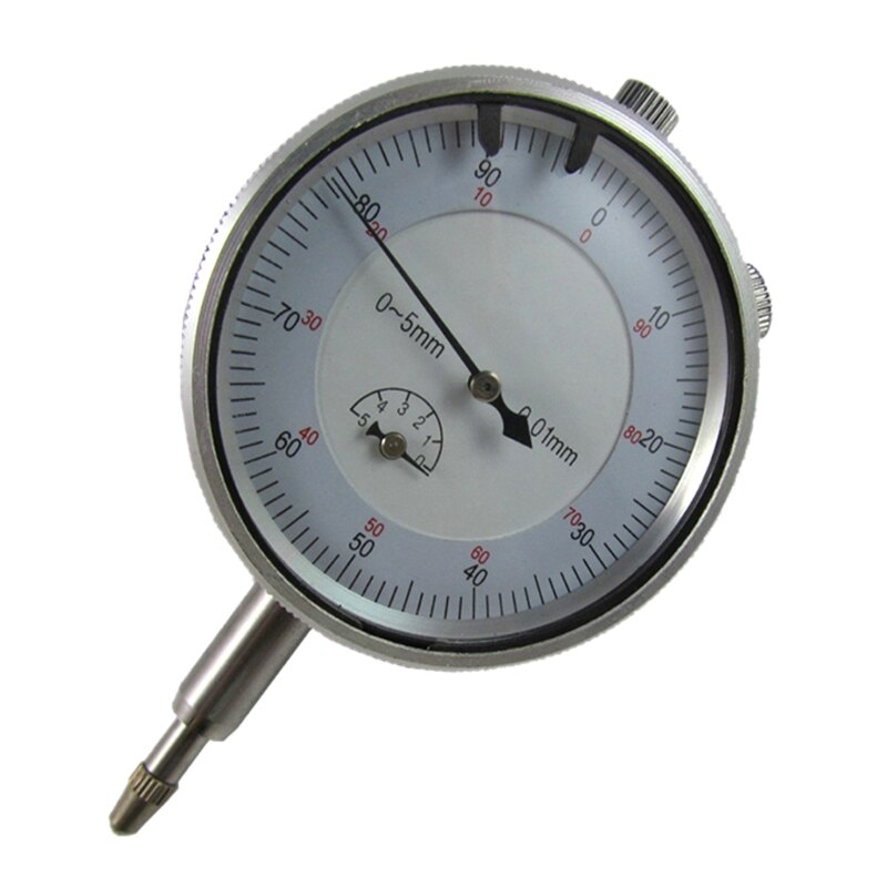 0-5mm/0.01mm Dial Indicator Gauge Meter with Lug Back Precise Measure Instrument Dial Gauge Micrometer Tool