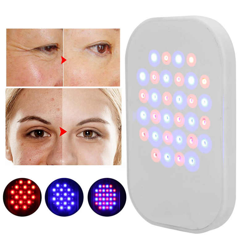 USB Portable Handheld Photon Skin Rejuvenation Machine Red Blue Light Acne Spots Removal Therapy Beauty Device Skin Care