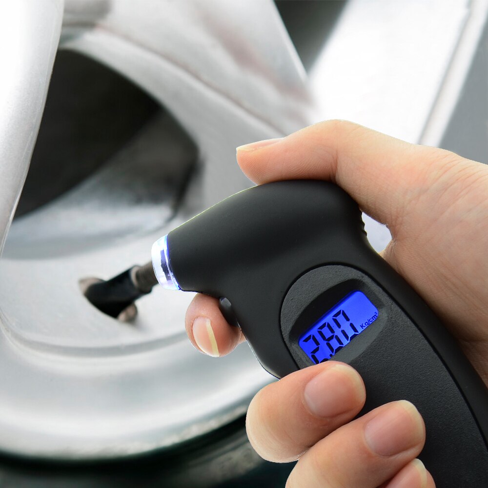 Digital Tire Pressure Gauge LCD Backlight Auto Car Motorcycle Tire Gauge Air Tire Gauge monitor Barometer