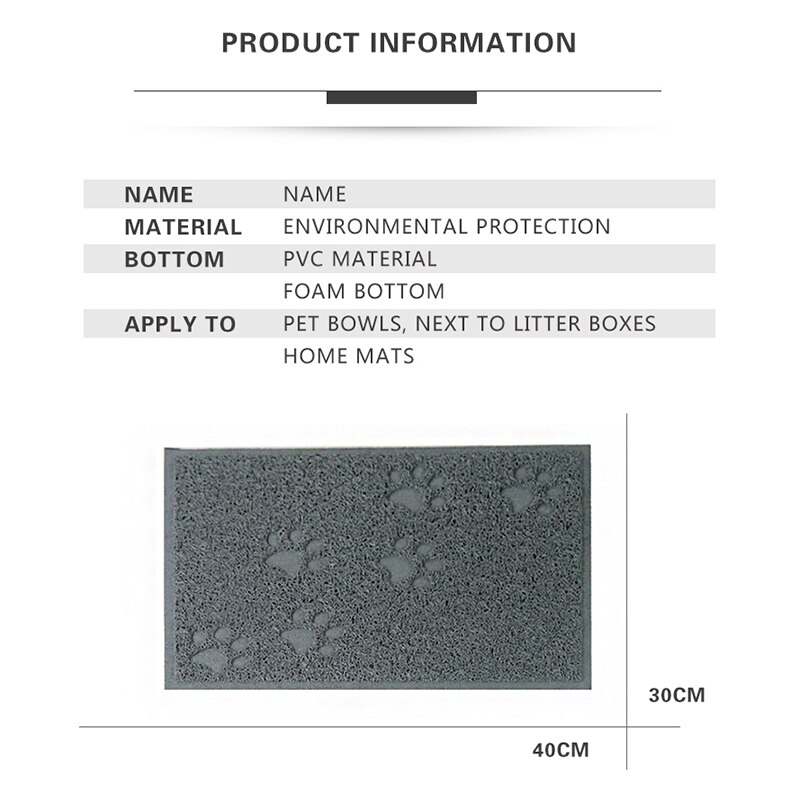 Haustier Katzenstreu matt Tragbare Weichen Pfoten Gedruckt Pad Wasserdichte nicht Unterhose Pad für Haus Boden Auto Reinigung Liefert PVC verdicken matt