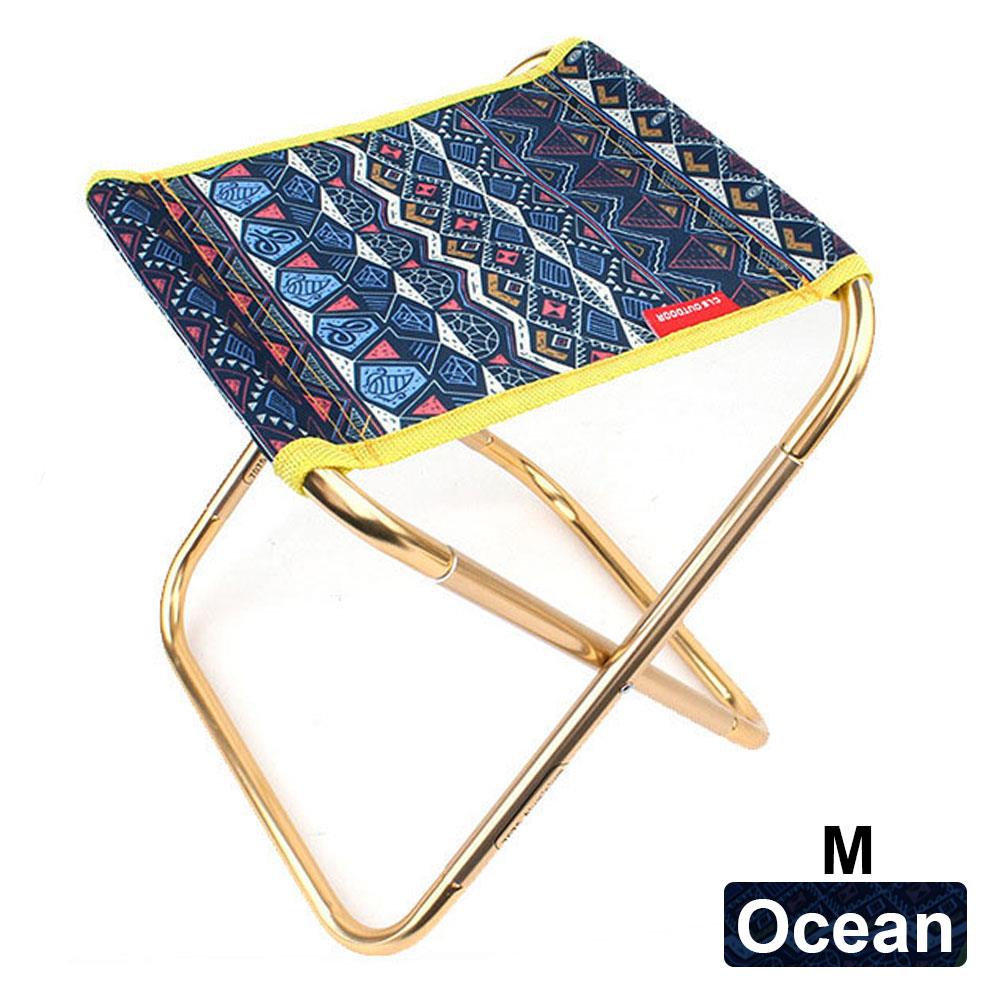 Folding Fishing Chair Lightweight Picnic Camping Chair Foldable Aluminium Cloth Outdoor Portable Outdoor Furniture Small Bench