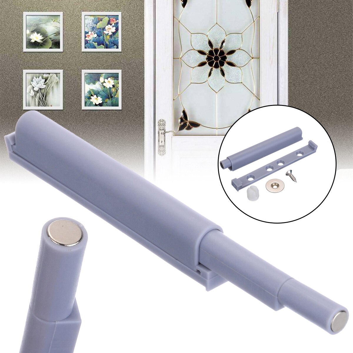 Amortiguador de sistema de apertura por presión para puerta, amortiguador para armarios, cajones, armarios, herrajes para mobiliario de cocina, 1/2 Uds.