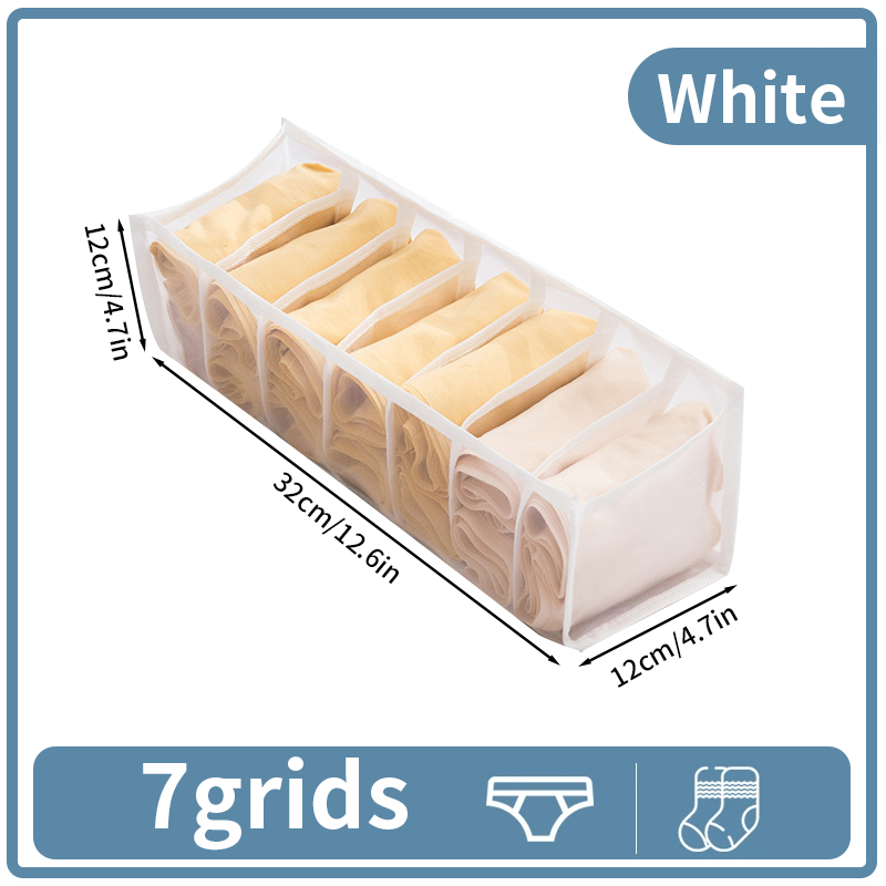 Organizadores de gaveta empilháveis Armário de roupas íntimas Meias Sutiã Saco de armazenamento de roupas Caixas de armazenamento de roupas Guarda-roupa Calças Organizador de roupas: Marrom