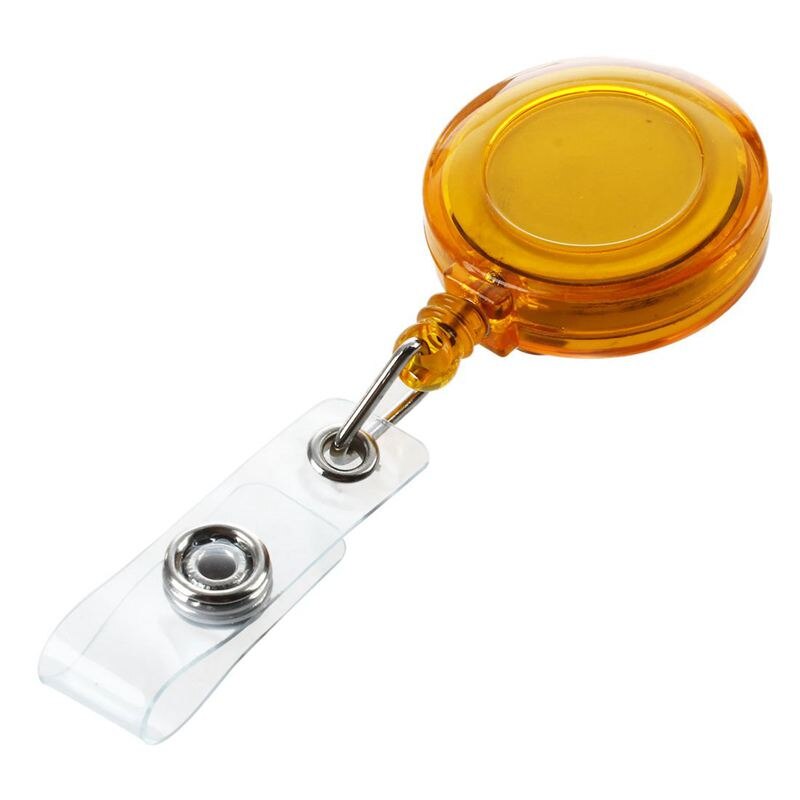 Retractable Skipas Id-kaart Badge Holder Sleutelhanger Reels Met Clip: Orange