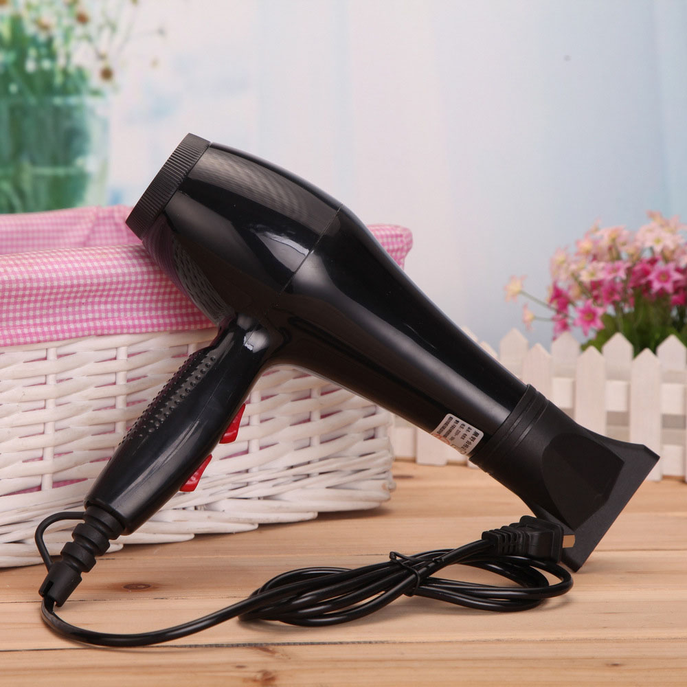 Sèche-cheveux haute puissance 1600W, offre spéciale, sèche-cheveux domestique avec poignée pliable, , X-7706: Black / LES USA