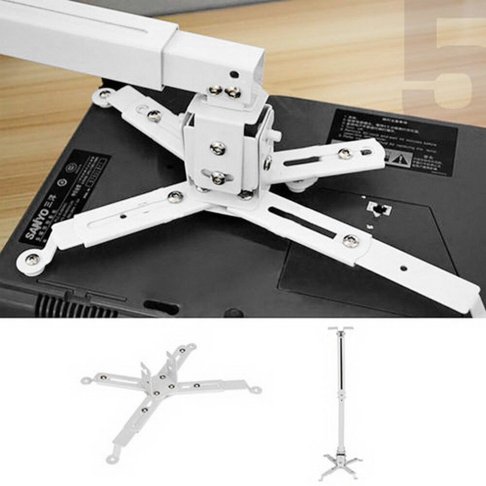 Holdbar projektor loftbeslag universal led projektor beslag holder justerbar 43-65cm hængende beslag drejelig mount holder