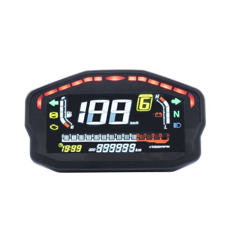 Compteur de vitesse universel LCD pour moto, compteur numérique, odomètre, 2/4 cylindres, pour Ducati, Honda et Yamaha