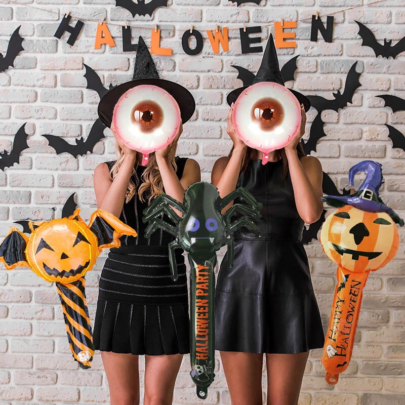 Mini Cartoon Halloween Balloons Inflatable Toys Air Balloons Halloween Decorations Globos Eye Spider Pumpkin Devil Pumpk Balloon