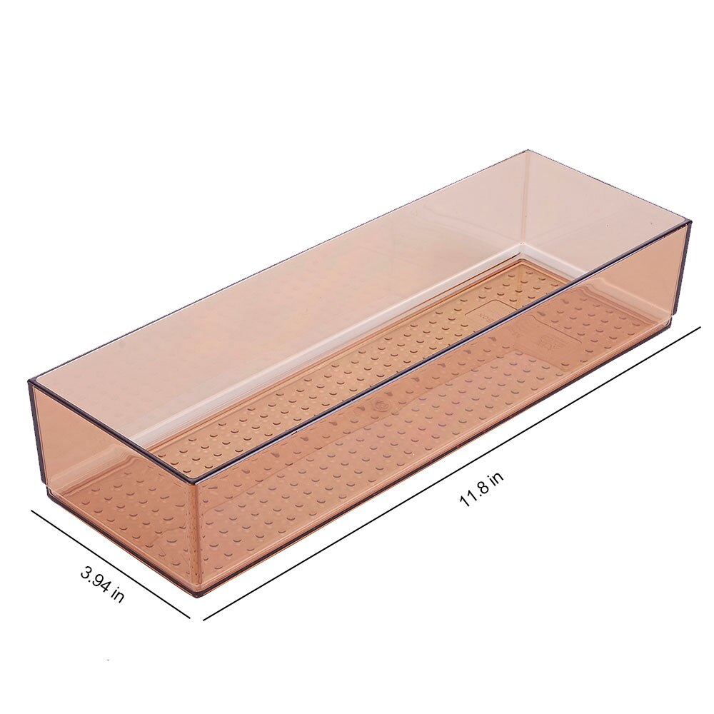 Drawer Divider Organizer Storage Box Drawer Compartment Divider Container Trays Space-saving Division Tools for Kitchen Home: champagne Long