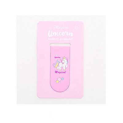Unicorn Bookmarks Magnetic Girls Kawaii Bookmarks For Book Paper Files Organiser Office School Supplies Staitonery: Pink
