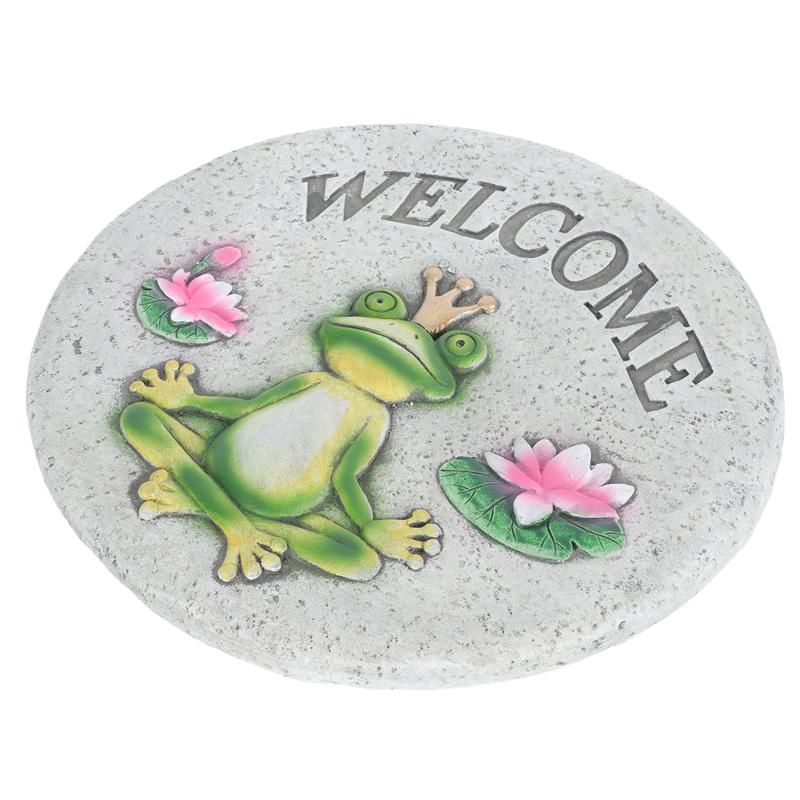 1Pc Outdoor Stepping Stone Decorative Cement Stone Yard Patio Embellishment