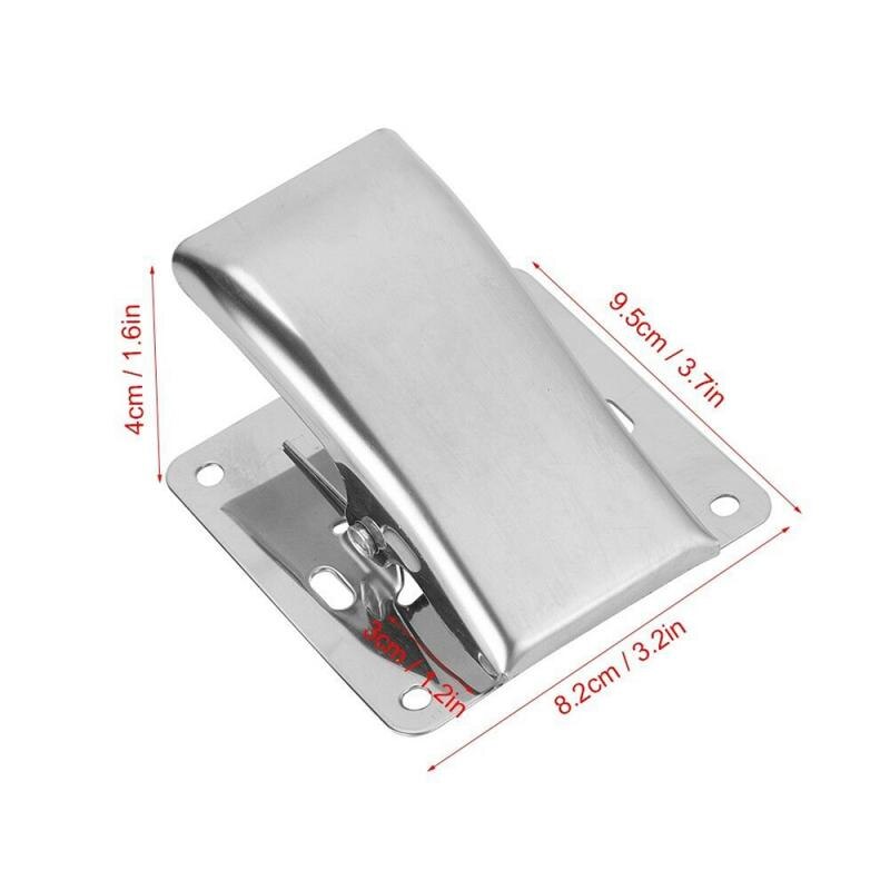 Stainless Steel Fillet Clamp For Fish Cleaning Board Deep-jaw Fishtail Clip With Fixing Screw In