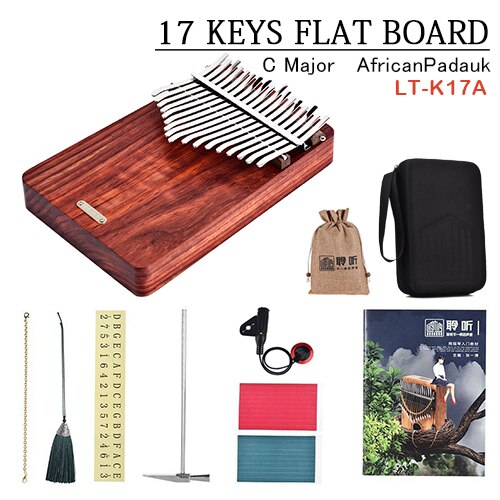 Lingting K17A Kalimba 17 keys [C major African Padauk] Thumb Piano Birthday Musical instrument: Default Title