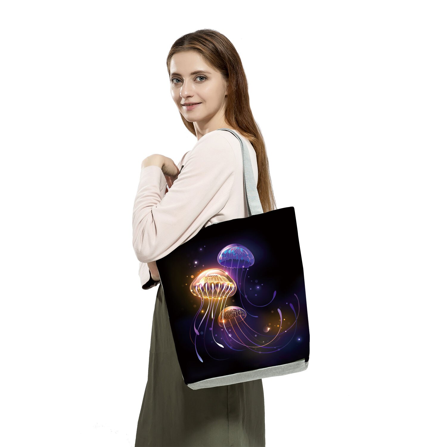 Mooie Vlinder Print Handtassen Symfonie Mode Patroon Vrouwen Schoudertas Mooie All-Match Tote Eco Herbruikbare Boodschappentassen