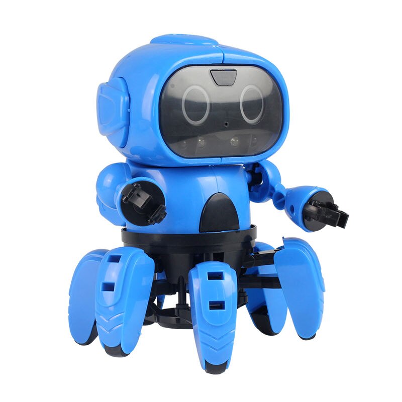 LEROY Cute Sensor Smart Robot Stem 6-Legged Infrared Gesture Sensing Walk Dance Robot Toy DIY Kit Easy to Assemble