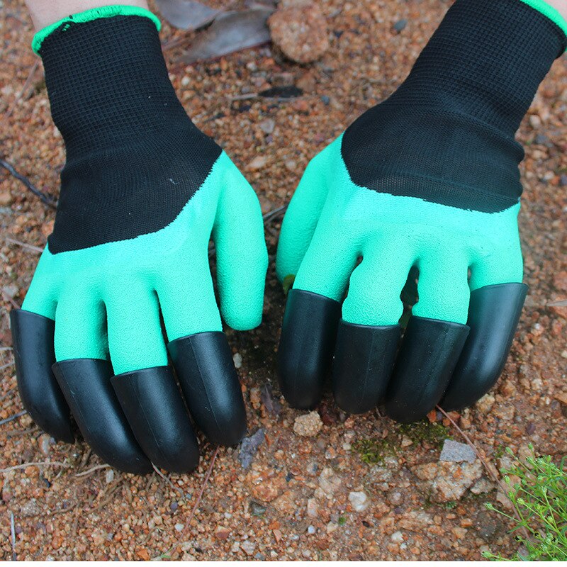 Rubber waterproof safety planting gloves Gardening digging planting tool gloves Garden home agricultural tools