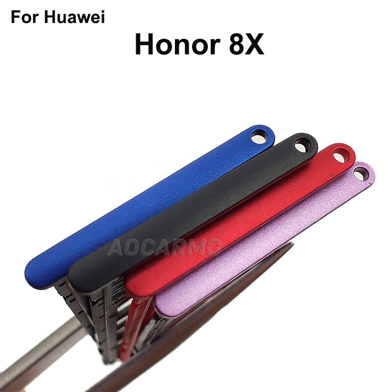 Aocarmo Voor Huawei Honor 8X / 8X Max Nano Sim Card Tray Microsd Slot Houder Vervanging Deel