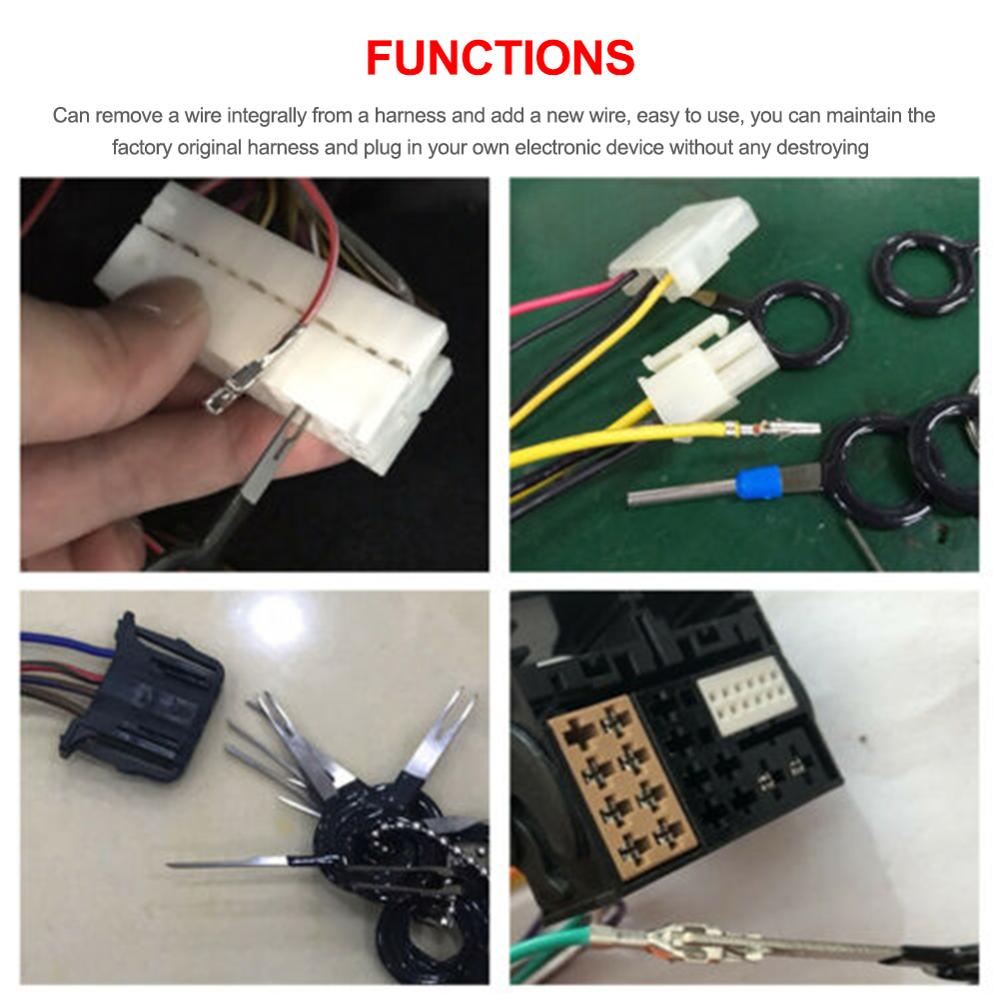 60Pcs Auto Terminal Removal Tool Draad Plug Connector Extractor Puller Release Pin Extractor Kit Voor Auto Plug Reparatie Tools