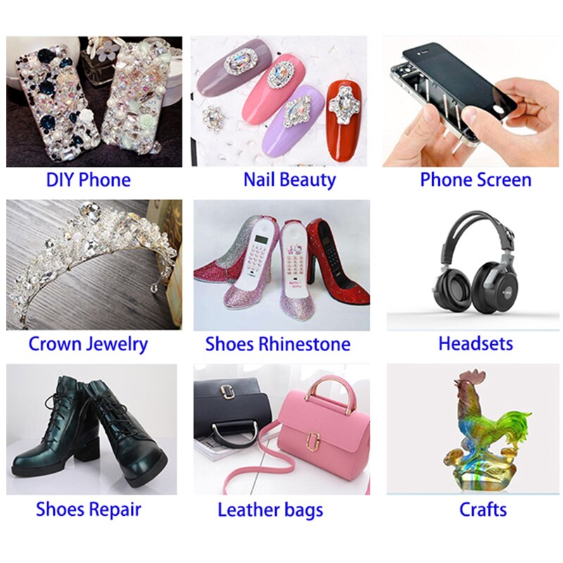 Transparent 2Pcs 25ml B7000 Glue Phone Screen Glass Epoxy Adhesive Wood Textile Clothes UV Component PVA B6000 E6000 E8000 T6000