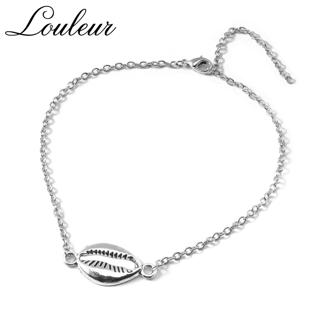 2 stücke Böhmen Silber Farbe Fußkettchen Armbinde Charme Welle Hülse Barfuß Kette Knöchel Armbinde für Frauen Sandle Strand Boho Schmuck: T0195wie00