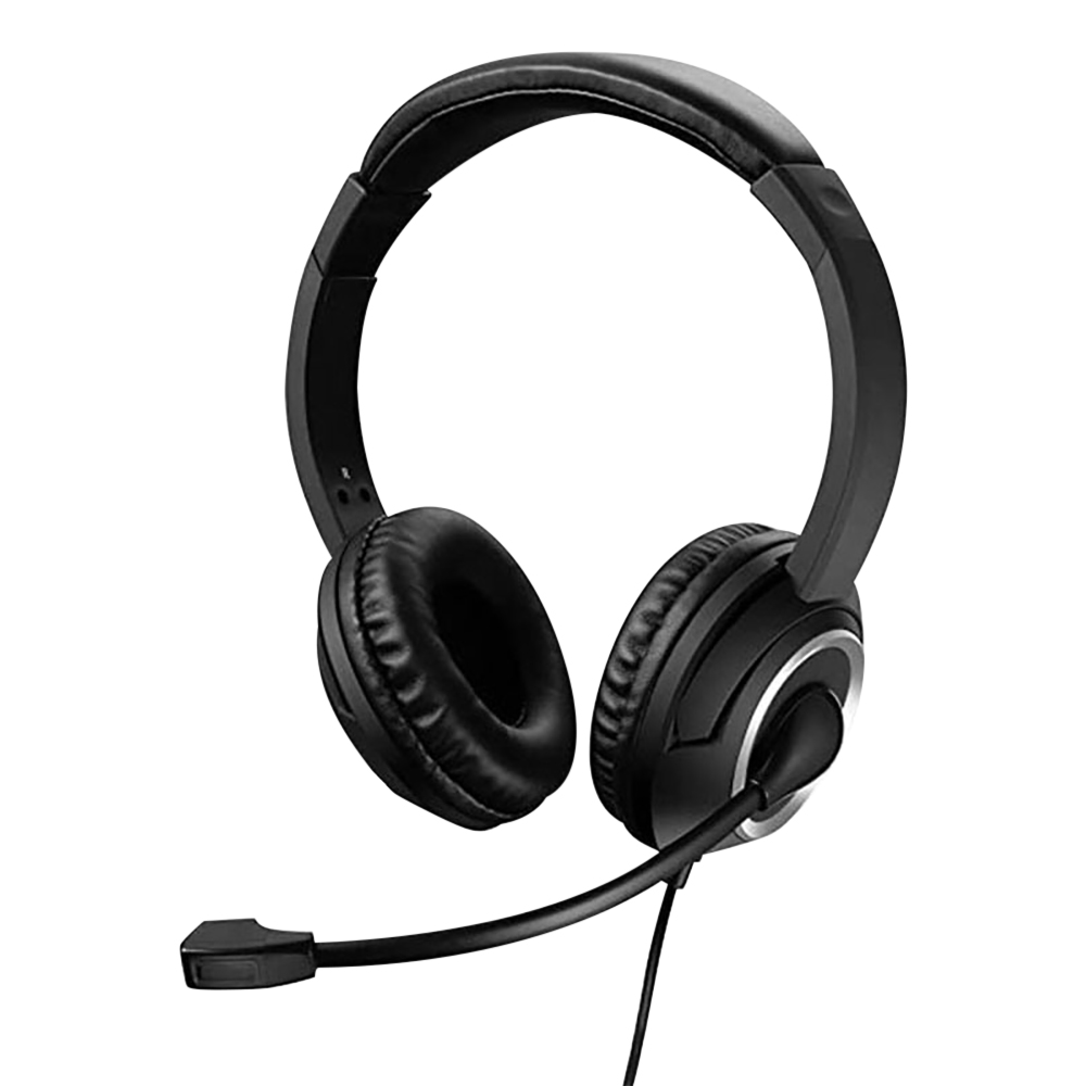 Fones de ouvido com fio USB com microfone Fones de ouvido estéreo com redução de ruído para jogos de negócios de escritório para computador PC laptop