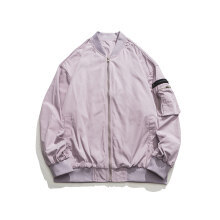 Chaqueta Bomber informal para hombre, abrigo de béisbol de manga larga, ropa de trabajo para exteriores, prendas de vestir exteriores, color morado, rosa y verde, talla grande 3xl, primavera y otoño: M / Azul