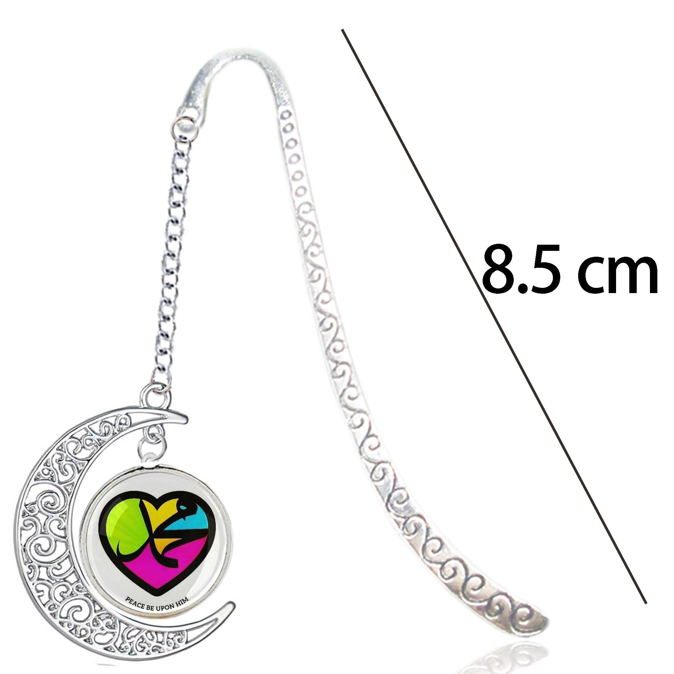 Ik Liefde Allah Moslim Symbool Zilver Allah Half Moon Hanger Koran Muhammad Akbar Libië Metalen Bladwijzers Voor Reading Notebook Boek: 8