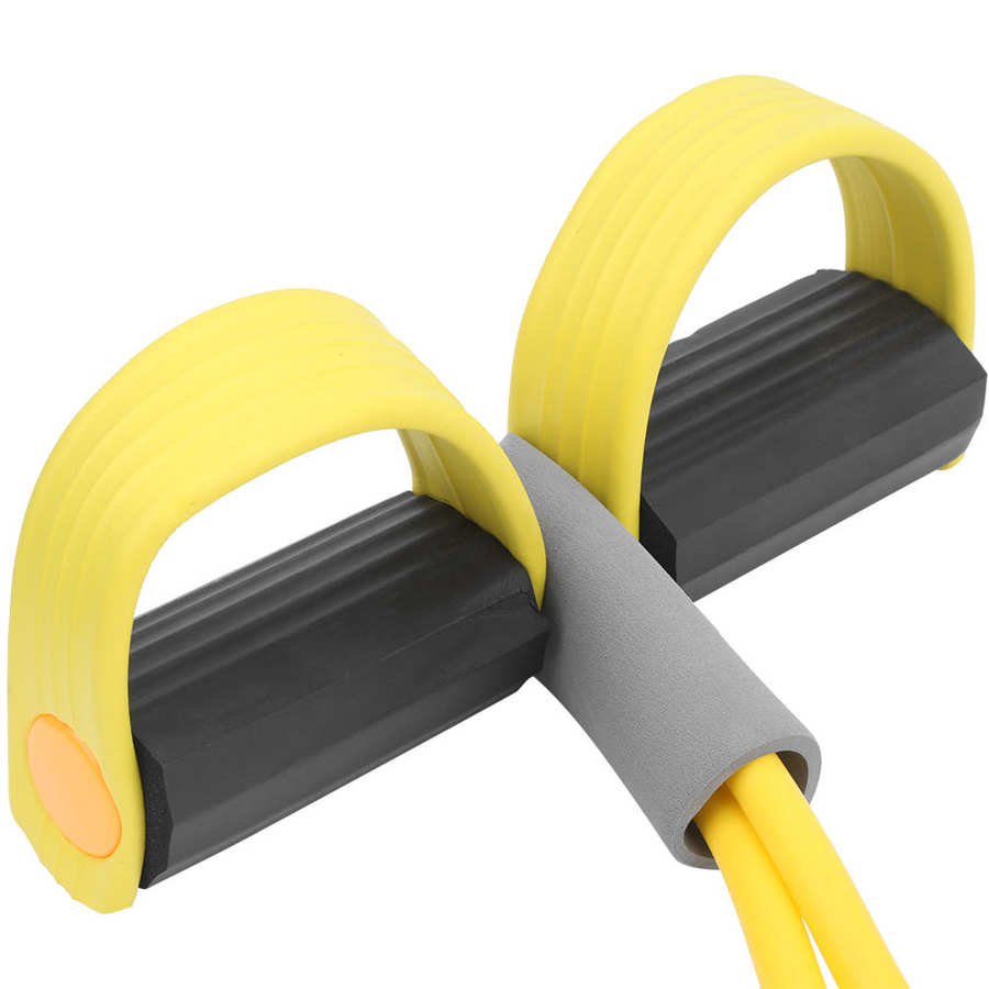 Elastic Leg Pull Rope 2 Tube Foot Pedal Pull Rope Elastic Leg Puller Sit‑Up Abdominal Fitness Training Equipment