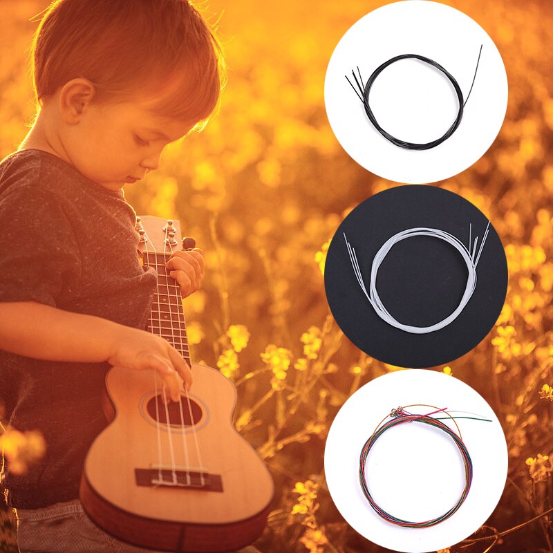 4/6pcs Ukulele Guitar Strings Replacement Parts Ukulele Strings Kit Universal Portable Musical Instrument Accessories