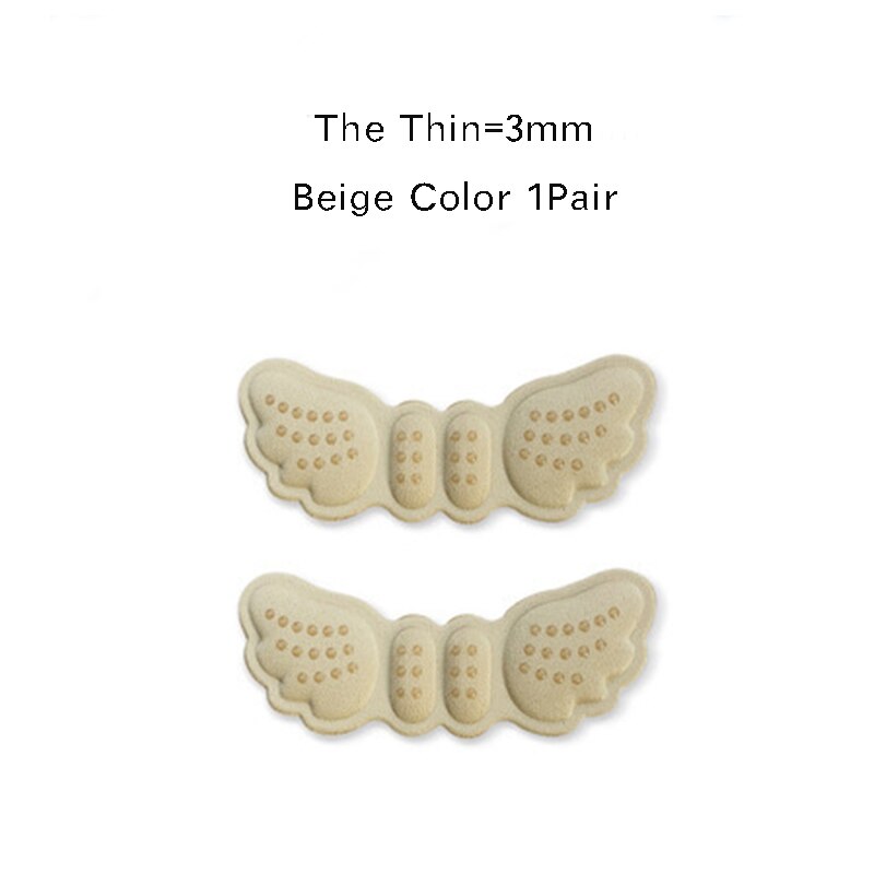 1 paar stoff FlüGel Schutz für Schuhe hoch Fersen Aufkleber Kissen Snugs Einsätze Schuh Pads Leder Schuhe Einsätze Griffe Liner: Beige dünn