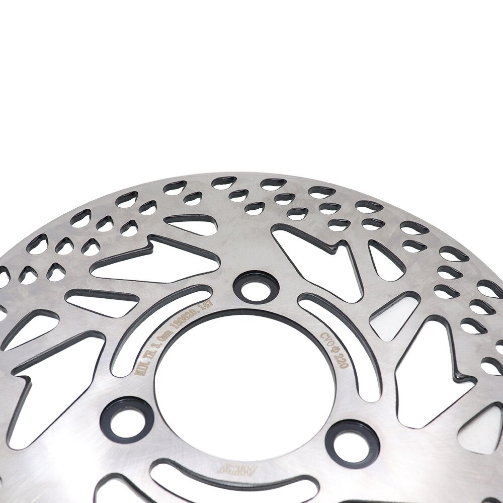 220mm Brake Disc Motorcycle 3 Hole Stainless steel Front Rear Disc Rotor Disks Scooter Sport bike Dirt bike ATV Pitbike