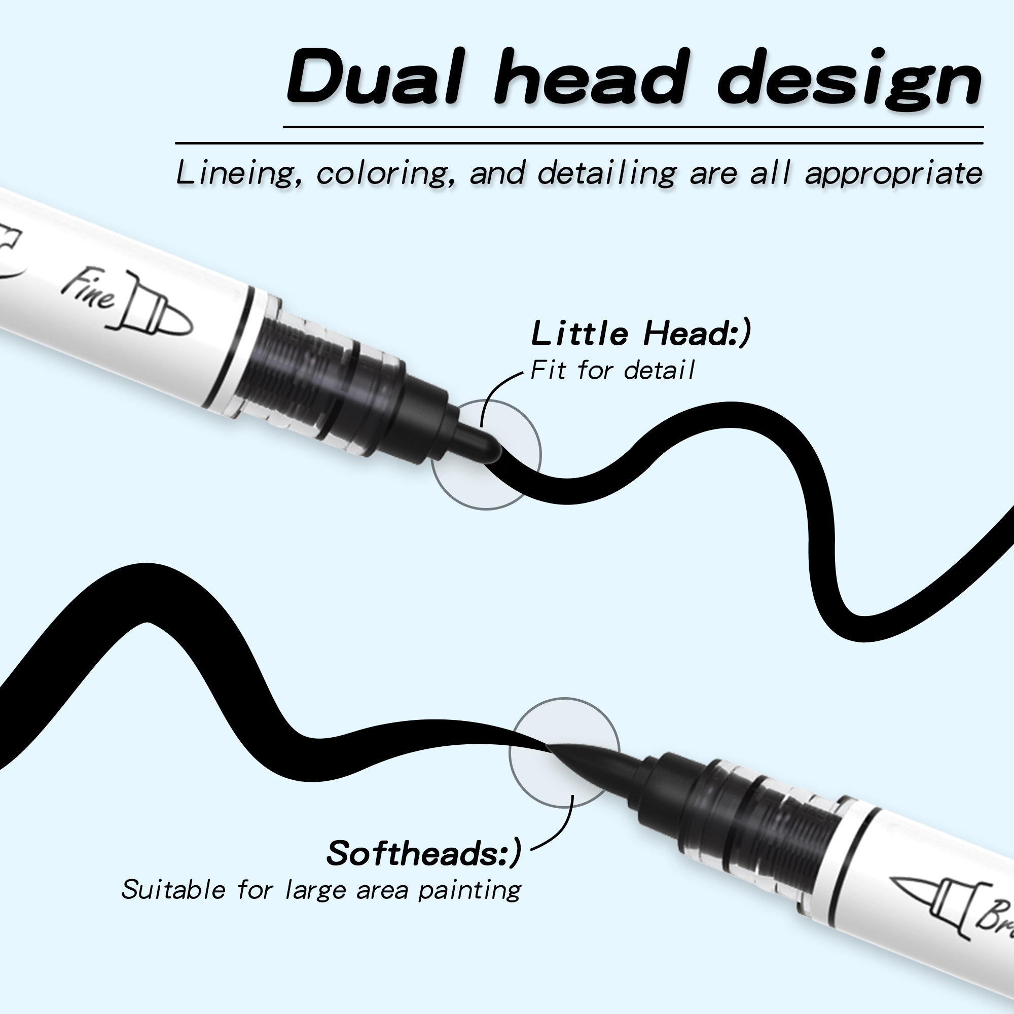 12 marcadores de pintura acrílica de doble cabezal, marcadores de pintura con punta de pincel blanco y negro para pintura en roca, piedra, bricolaje, fabricación de tarjetas, suministros de arte